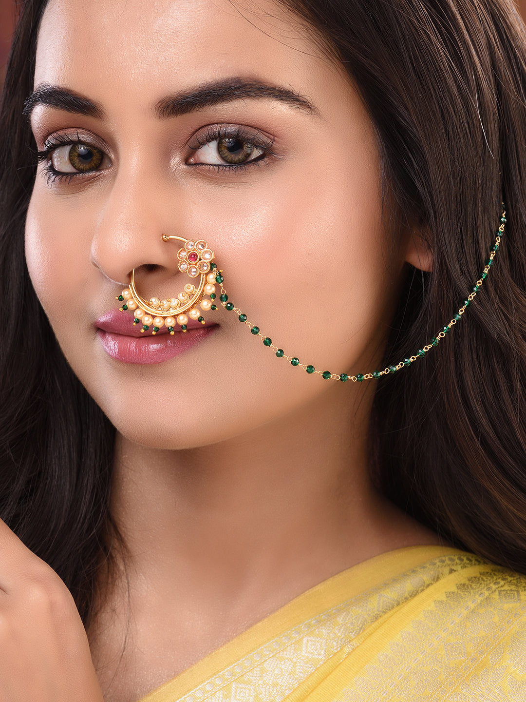 Nose ring designs in gold for female with deals price