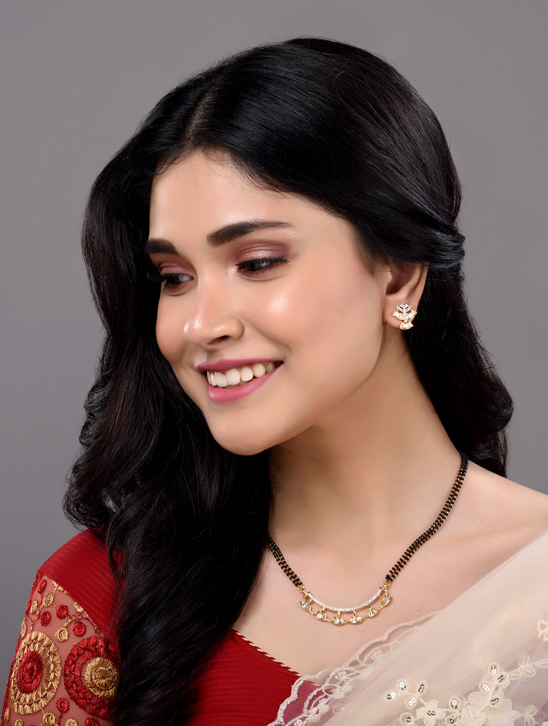 Buy online Gold Plated Mangalsutra Earring Set from Bridal jewellery for  Women by Vidhya Kangan for ₹400 at 0% off | 2024 Limeroad.com