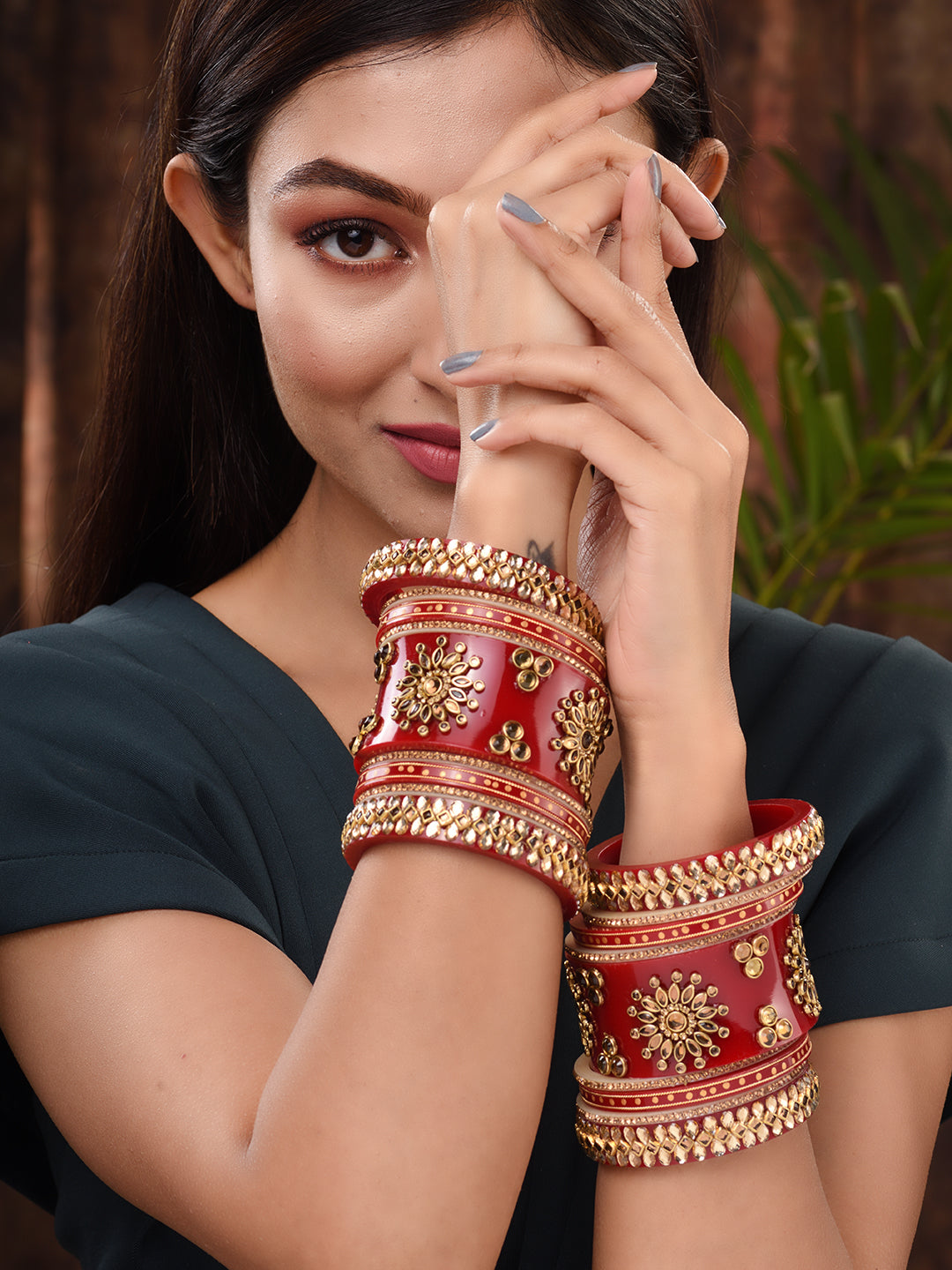 Buy Zeneme Bangle Gold Plated Dual Colour Cz Stone Stone Inspired By South  Indian Celebrity Traditional Ethinic Kada Set Of 8 Bangle Jewellery For  Girls and Women Online at Best Prices in