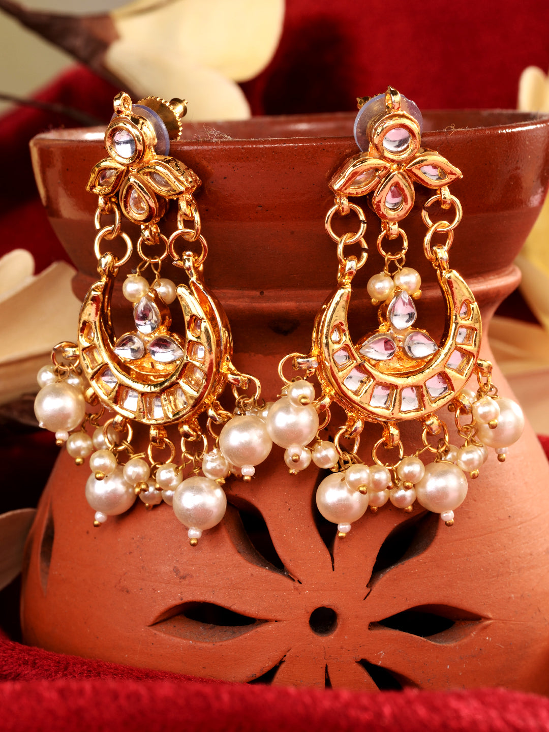 MIJ Golden Gold Plated Jhumka Earrings, Size: Regular at Rs 100/pair in  Rajkot