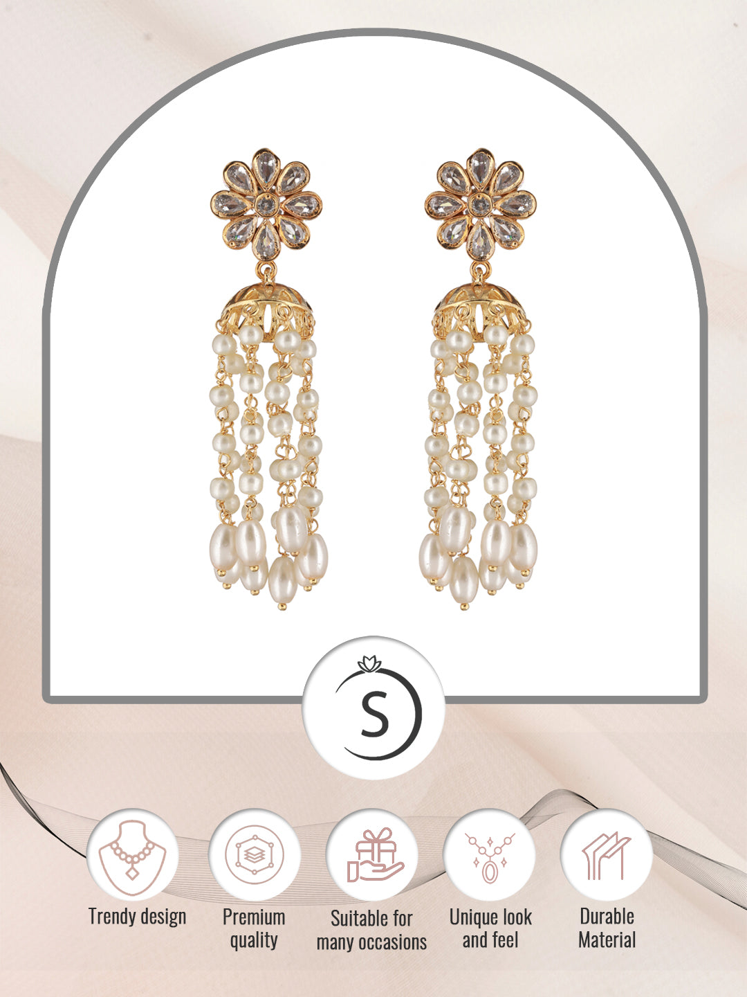 Buy Gold plated Imitation Jewelry Studs Interchangeable Stones Earrings  Studs  Griiham
