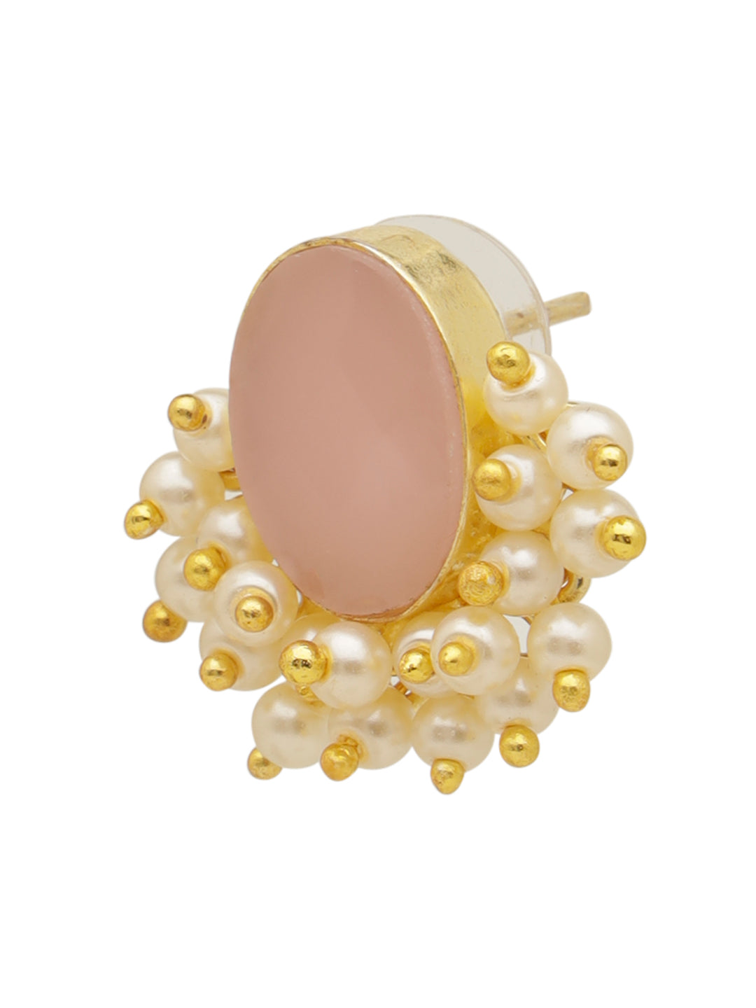 Hand crafted kundan and pearl beaded hoop earrings by Studio Zivar | The  Secret Label