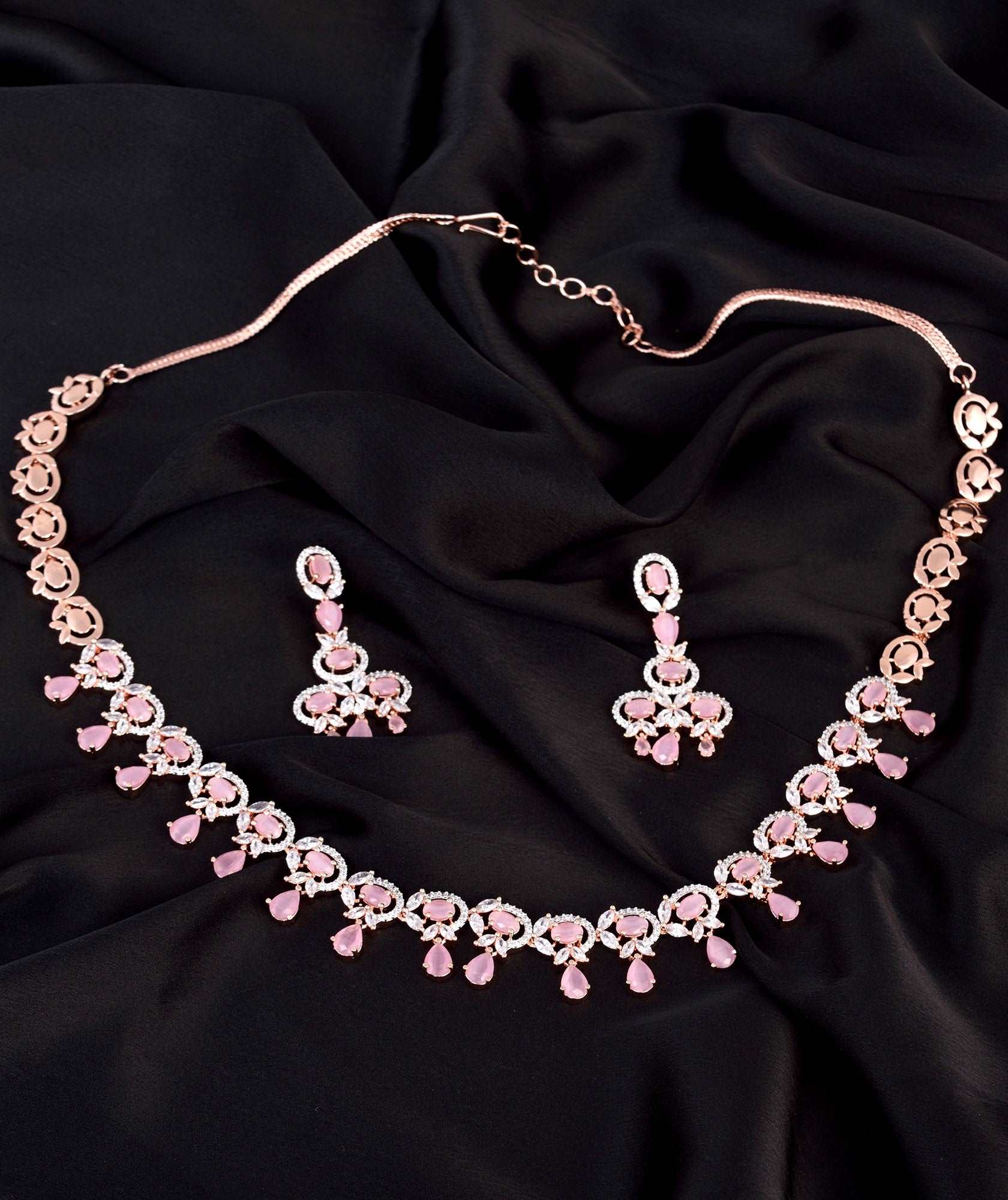 white gold and diamond necklace with pink sapphire heart – Meira T Boutique