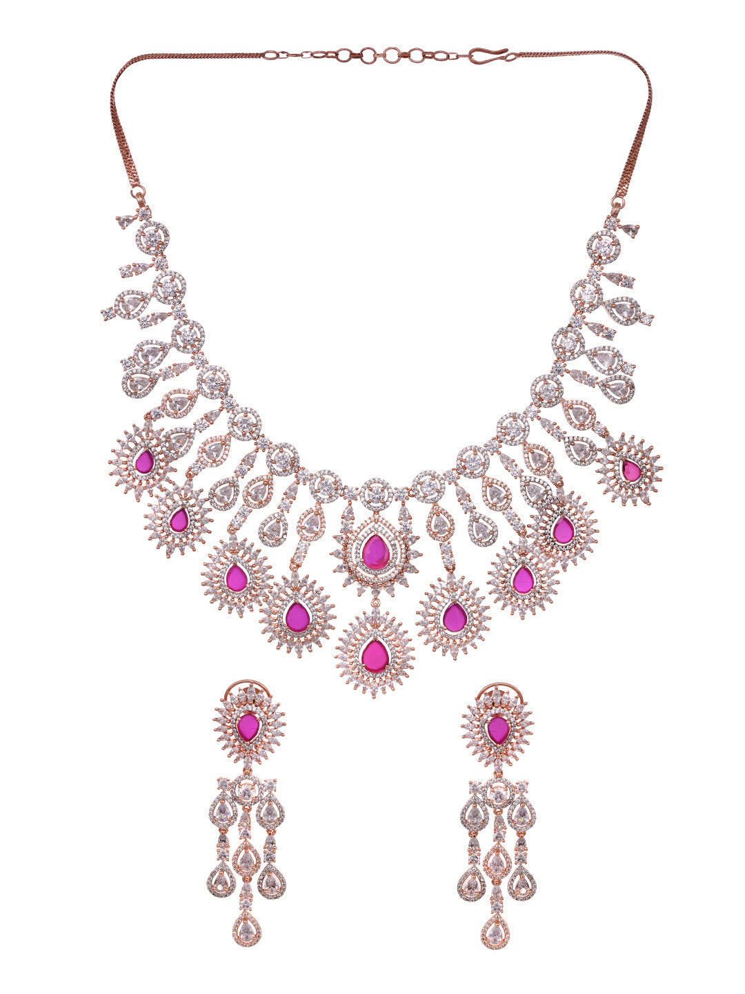 Julie Vos Marbella Statement Necklace in Ruby Red and Freshwater Pe… -  Jewelry